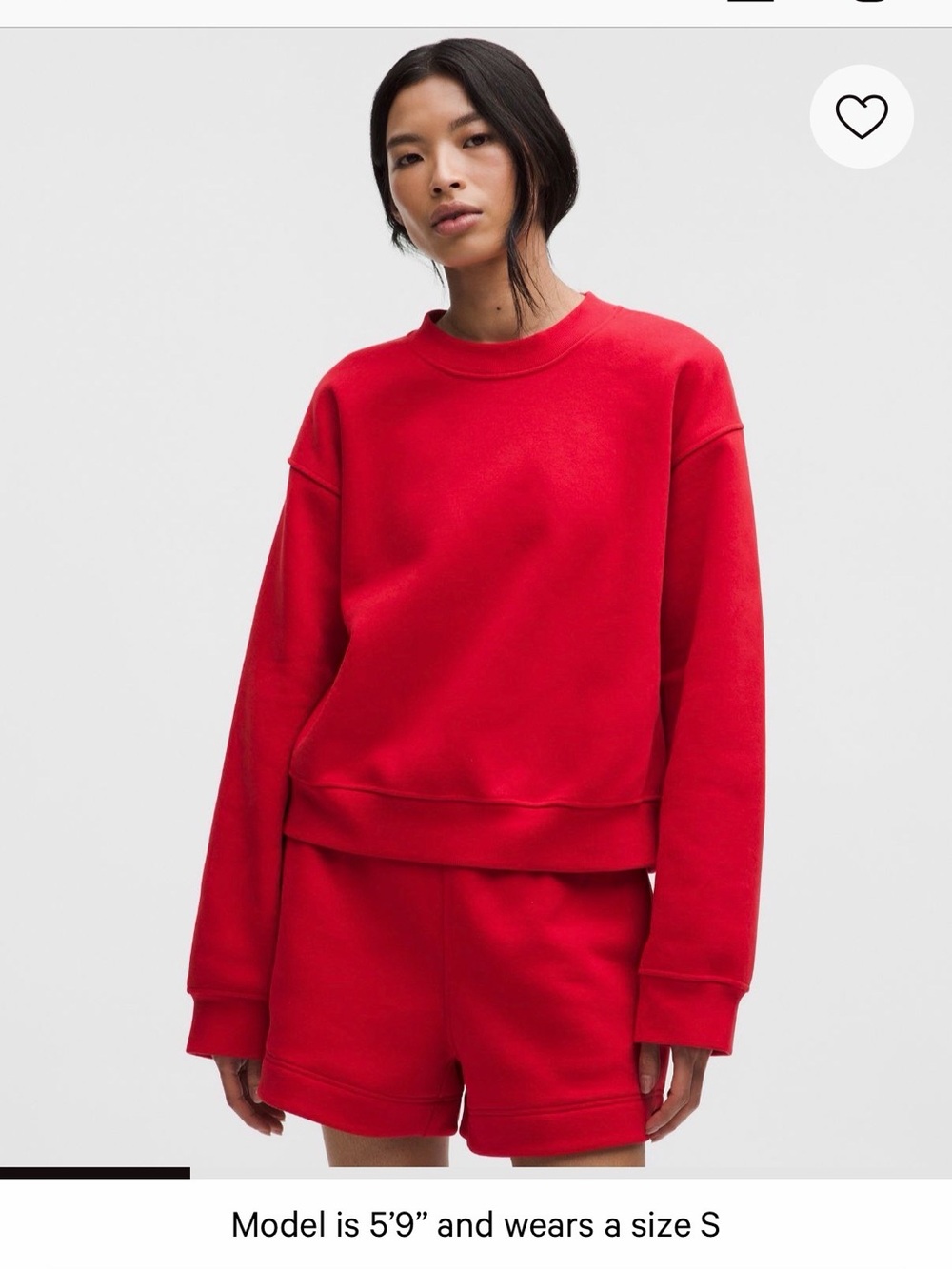 Lululemon Women's Red Steady State Crewneck Sweatshirt Sz XXS